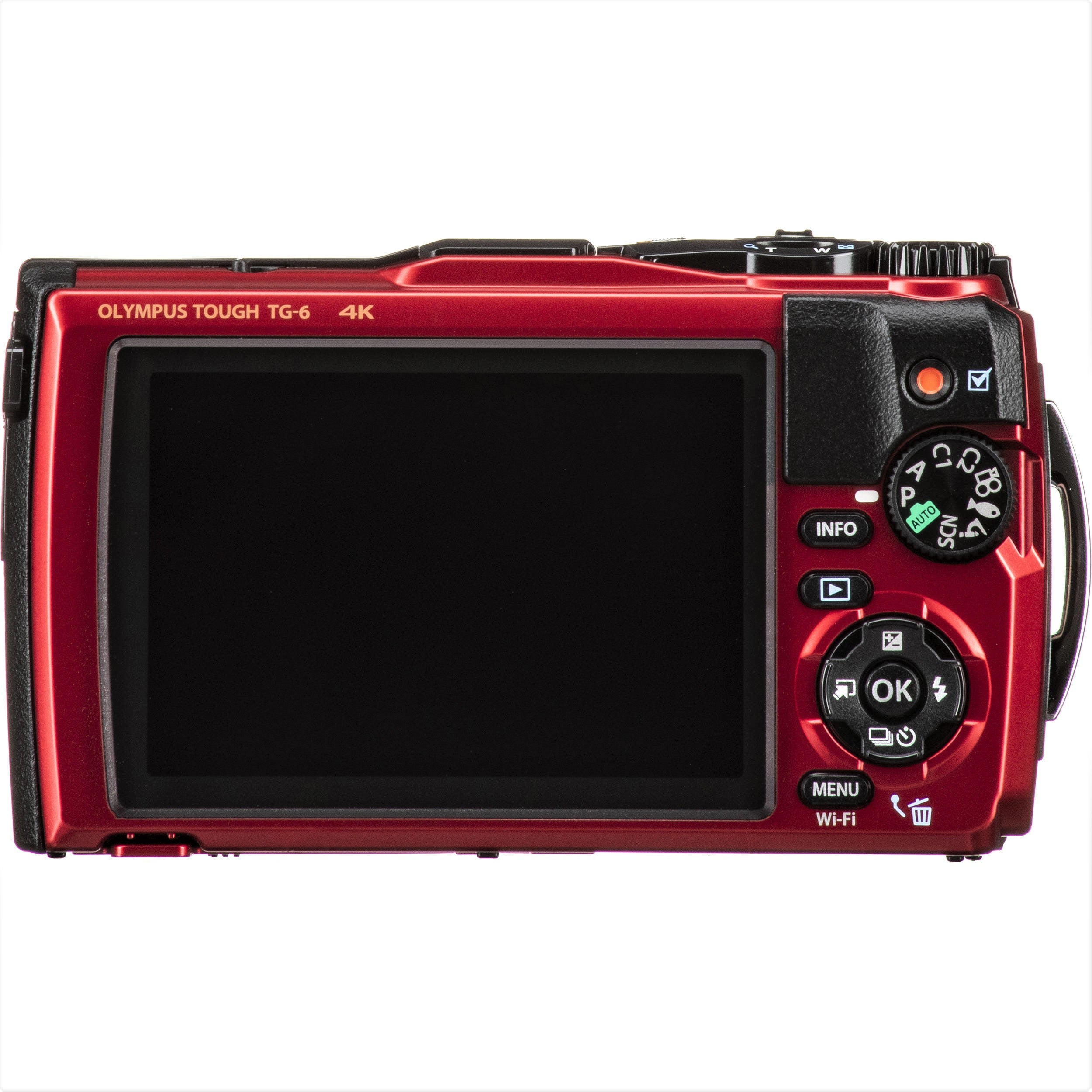 Olympus Tough TG-6 Compact Digital Camera (Black & Red)