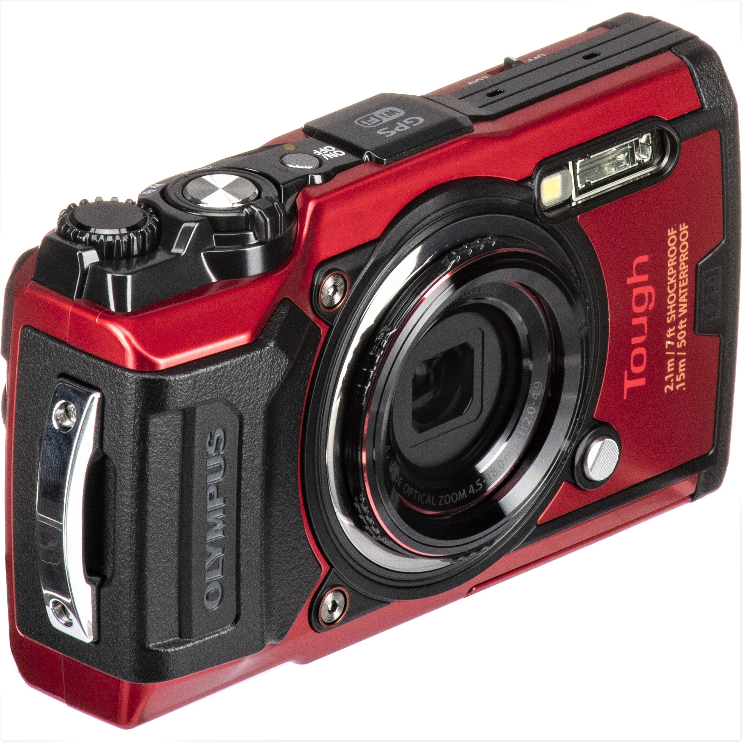 Olympus Tough TG-6 Compact Digital Camera (Black & Red)
