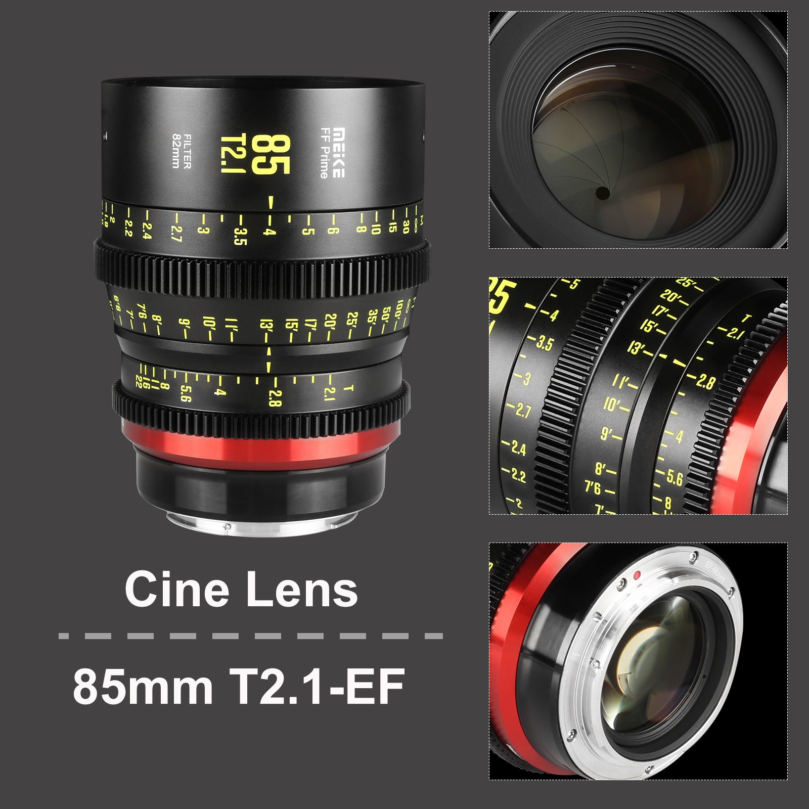 Meike Cinema Full Frame Cinema Prime 85mm T2.1 Lens (Sony E Mount) in Different Perspectives